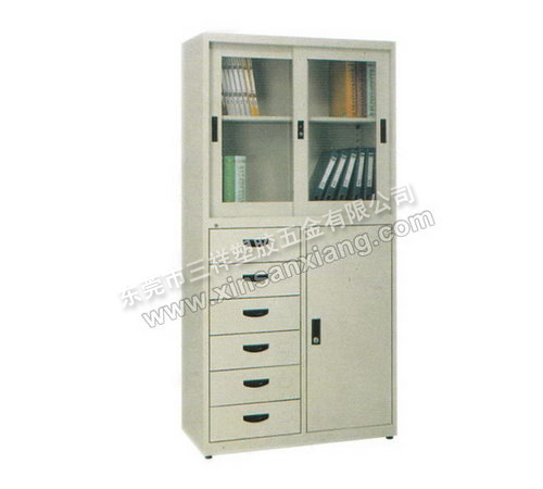 半玻六抽柜<br> 型號：TG-024<br>規(guī)格(mm)：1800H×900W×400D